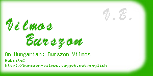 vilmos burszon business card